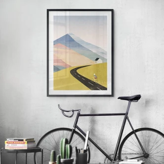 Poster Cyclist in the mountains - Rivers 