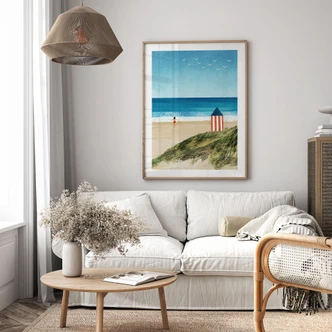 Poster Vacation by the sea with dune view - Rivers 