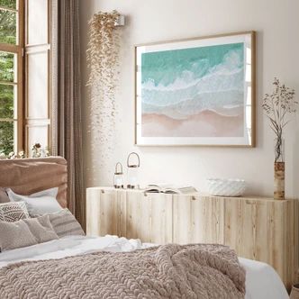 Poster Beach and sea - Gentle waves on the beach - Sisi & Seb 