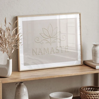 Poster Namaste with lotus - Treechild 