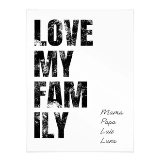 Personalizable Poster Love my Family 