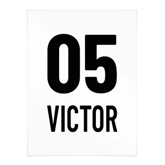 Personalizable poster back number 