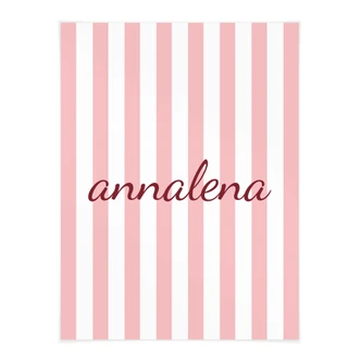 Personalizable poster stripes pink 