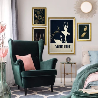 Poster Kubistika - Swan Lake 