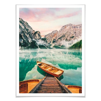 Premium Poster – Lago die Braies 