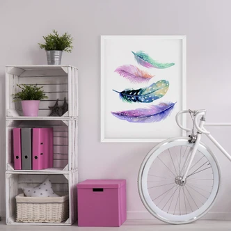 Poster Watercolour Feathers 02 