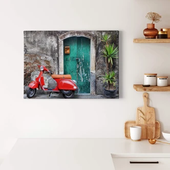 Red Scooter Canvas print 