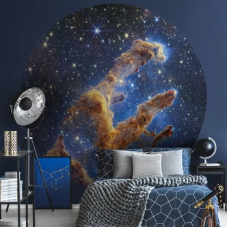 Wall Mural James Webb Telescope - Pillars of Creation - Round - self-adhesive/non-woven 