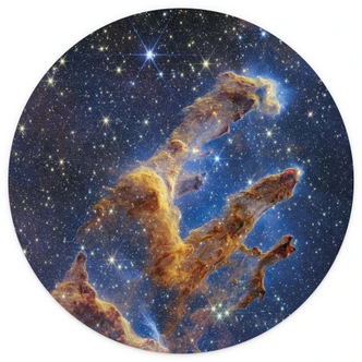 Wall Mural James Webb Telescope - Pillars of Creation - Round - self-adhesive/non-woven 