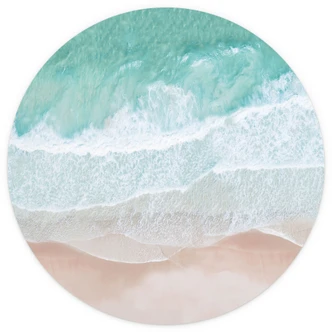 Wall Mural Gentle waves on the beach - Sisi & Seb - Round - non self-adhesive/self-adhesive wallpapers 