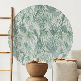 Wall sticker Palm leaves in the jungle - Bloomery Decor - Round 