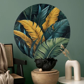 Wall sticker Colourful palm leaves - Jaszke 