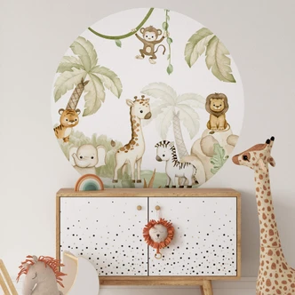 Wall sticker Oliver Robins - Animals and Palm Trees 