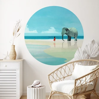 Wall sticker 
Elephant Beach in India - Rivers 