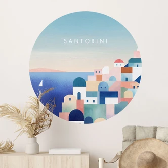 Wall sticker Houses of Santorini - Rivers 