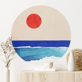 Wall sticker Calm beach at sunset - Rivers - Round 