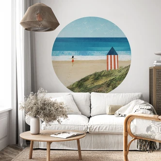 Wall sticker Vacation by the sea with dune view - Rivers - Round 
