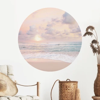 Wall sticker Sunset over beach and sea - Sisi & Seb - Round 