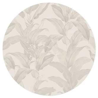 Wall sticker Urban Jungle Tropical Leaves Cream - Bloomery Decor - Round 