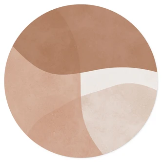 Wall sticker Boho watercolor shapes in brown tones - Costa - Round 