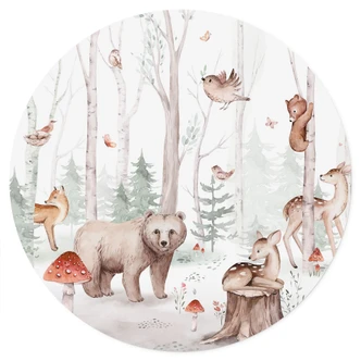 Wall sticker Forest animals in fall - Kvilis - Round 