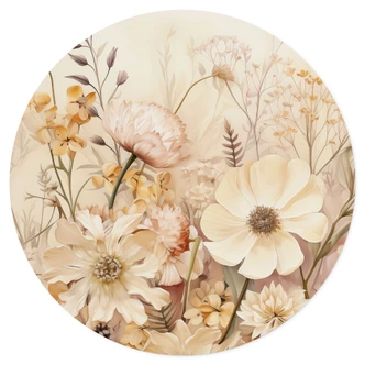 Wall sticker Vintage flowers in the meadow - Lola Peacock - Round 
