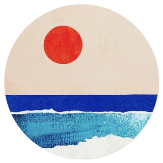 Wall sticker Calm beach at sunset - Rivers - Round 