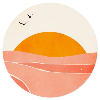 Wall sticker Sunrise in the countryside - Kubistika 