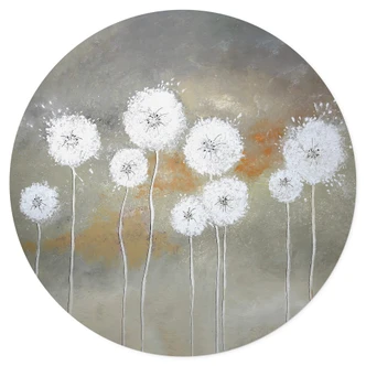 Wall sticker Melz - White Dandelions 