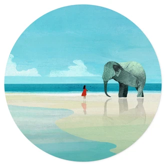 Wall sticker 
Elephant Beach in India - Rivers 