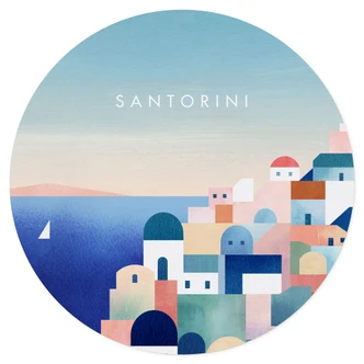 Wall sticker Houses of Santorini - Rivers 