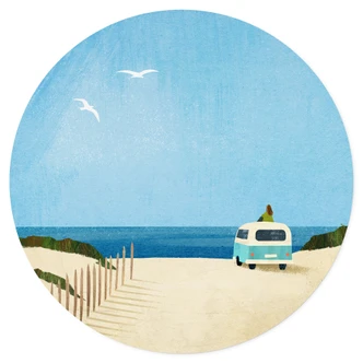 Wall sticker Life in a van - holiday by the sea - Rivers 