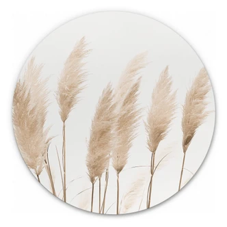 Alu-Dibond Wall Circle Sisi & Seb - Pampas Grass 
