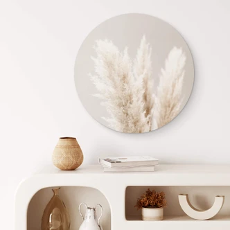 Alu-Dibond Wall Circle 1X Studio - Pampas Grass 