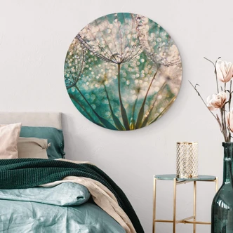 Alu-Dibond Wall Circle Delgado - Sparkling Dandelion 