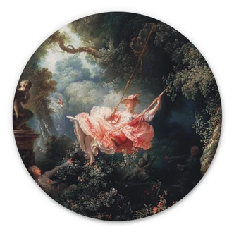 Alu-Dibond Wall Circle Fragonard - the Swing 