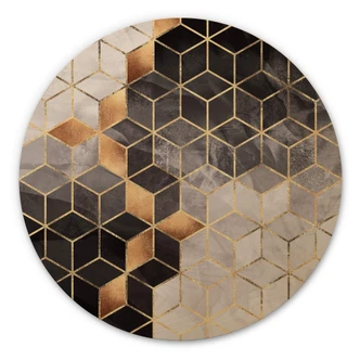 Wall Circle Wood Fredriksson - Smoky Cubes 