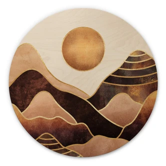 Wall Circle Wood Fredriksson - Sunset 
