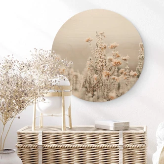 Wall Circle Wood Annie - Ice Flowers 