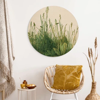 Wall Circle Wood Dürer - Great Piece of Turf 