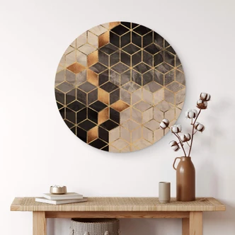 Wall Circle Wood Fredriksson - Smoky Cubes 