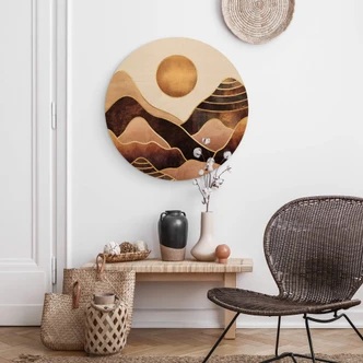 Wall Circle Wood Fredriksson - Sunset 