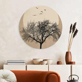 Wall Circle Wood Kubistika - Dreaming of Winter 