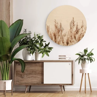 Wall Circle Wood Reeds 