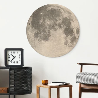 Wall Circle Wood Full moon 