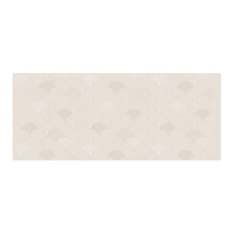 Self-adhesive kitchen splashback Abstract semicircles in soft beige - Bloomery Decor 
