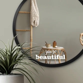 Mirror sticker You're beautiful 