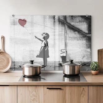 Kitchen Splashback Banksy - Girl with balloon 