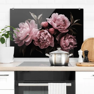 Kitchen Splashback Peony pink - Haase 