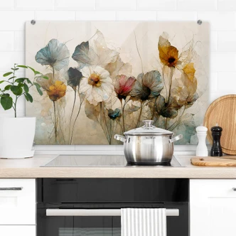 Kitchen Splashback Treechild - Bouquet of Dried Flowers 